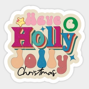 Have A Holly Jolly Christmas Vintage Sticker